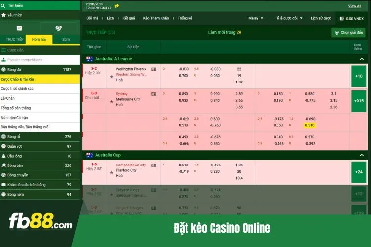 Đặt kèo Casino Online
